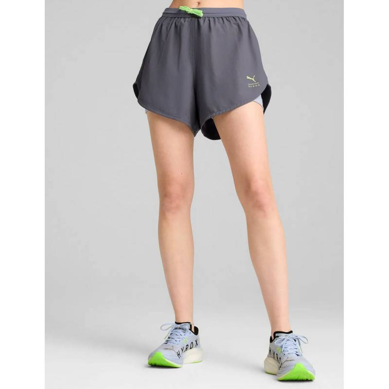 Dámské šortky Puma Hyrox Ultraweave 2-in-1 šedé