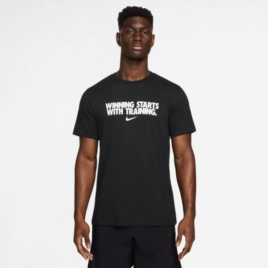 Pánské tričko Nike - winning starts with training - black