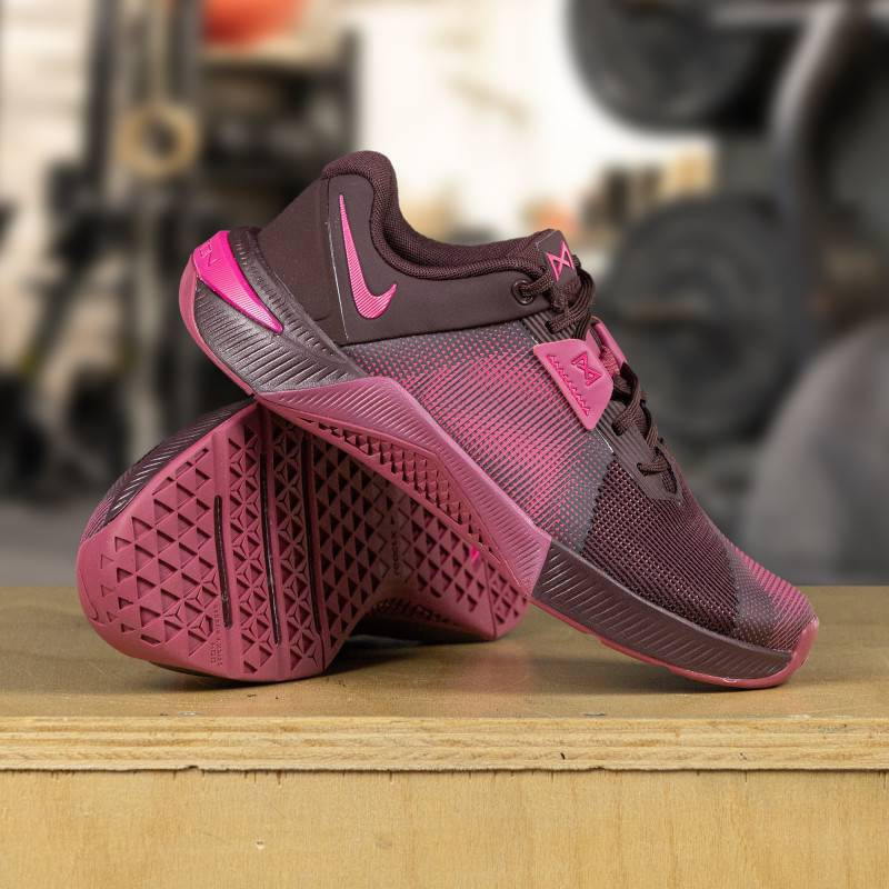 Dámské boty na CrossFit Nike Metcon 10 - tmavě červená/tmavě růžová