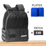 Zátěžová taktická plátová vesta 5 kg WORKOUT - černá