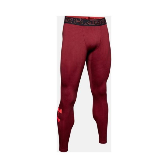 Mens ColdGear Armour Leggings red