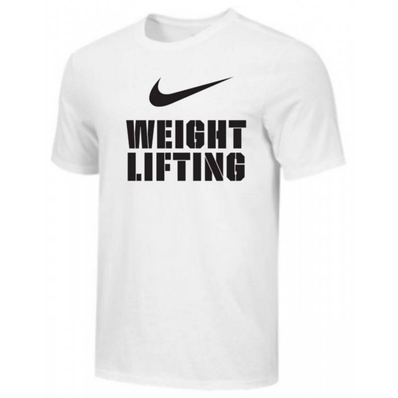 Pánské tričko Nike Weightlifting Big Swoosh - Bílé