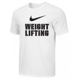 Pánské tričko Nike Weightlifting Big Swoosh - Bílé