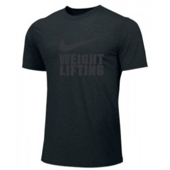 Pánské tričko Nike Weightlifting Big Swoosh - černé/černé