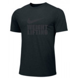 Pánské tričko Nike Weightlifting Big Swoosh - černé/černé