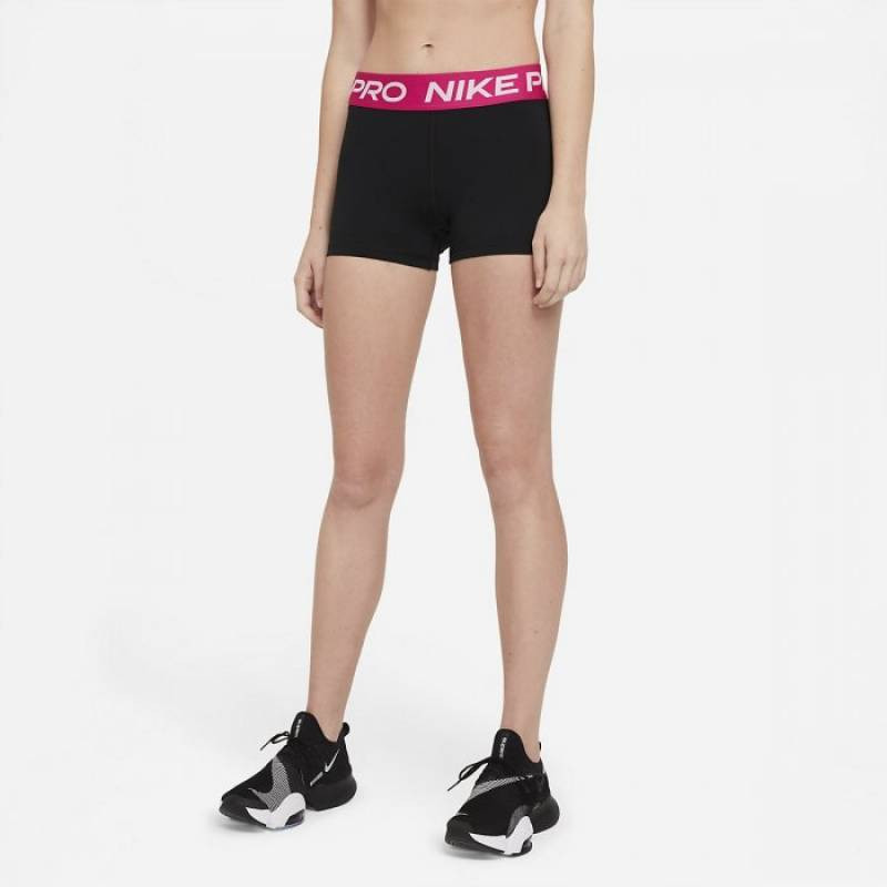 Dámské 13cm šortky Nike Pro černá/růžová