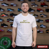 Nike Mens Weightlifting Tee - Gold/White