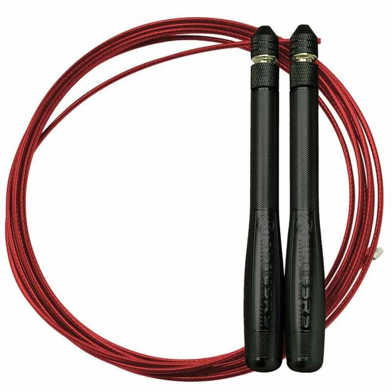 Top švihadlo bullet comp EliteSRS černé - červené lanko