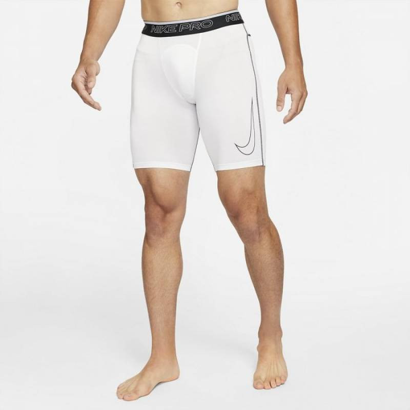 Pánské dlouhé šortky Nike Pro Dri-FIT bílá