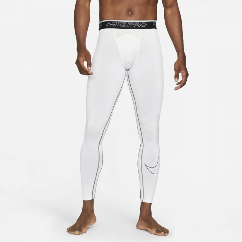 Pánské legíny Nike Pro - bílé