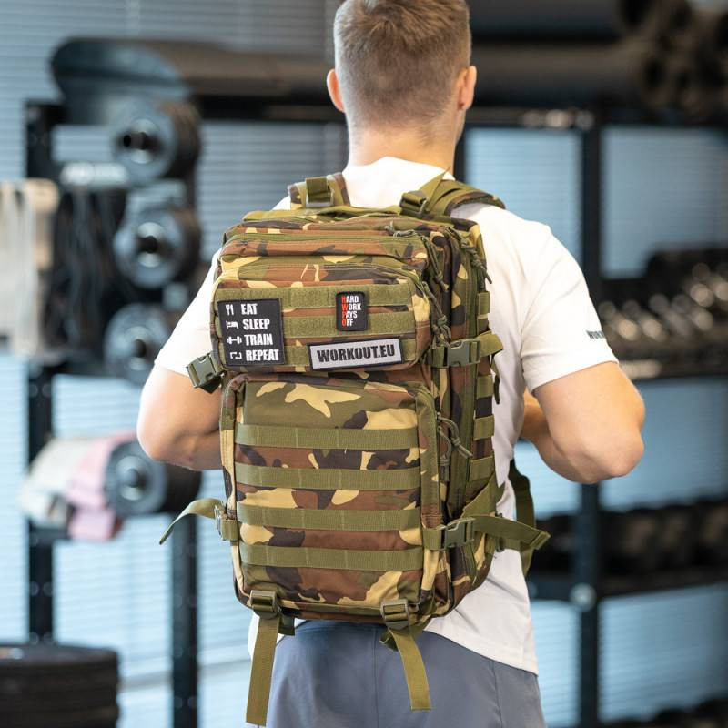 Fitness batoh WORKOUT - zelené camo