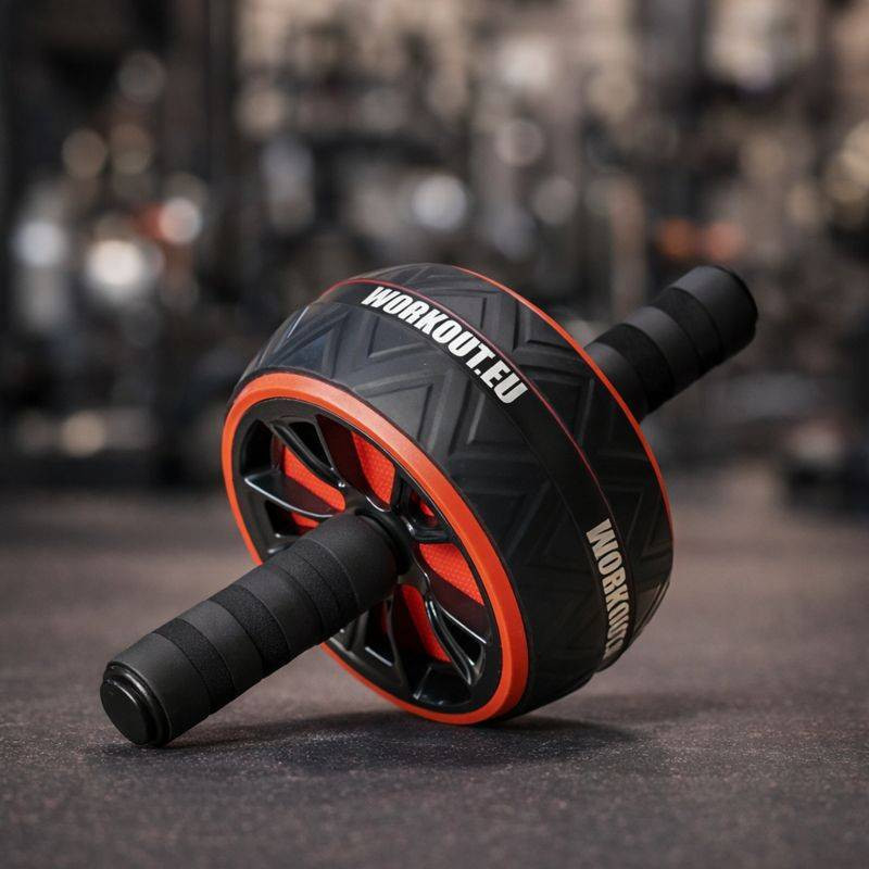 Duální posilovací kolečko Ab Wheel Workout - červené