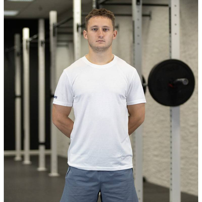 Pánské sportovní tričko WORKOUT - bílé s logem